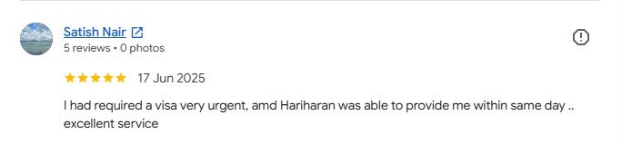 Google review from Satish Nair, 5 stars